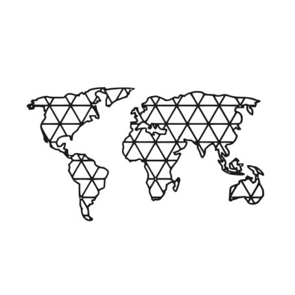 Wanddekoration Metallkarte