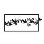 Metallwanddekoration Vögel im Flug