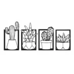 Kakteen Metall Wanddekoration 3d