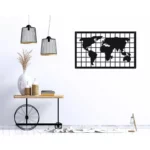 Weltkarte Wanddekoration aus Metall