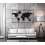 Metall-Weltkarte für die Wand