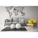 Weltkarte in Wabenform