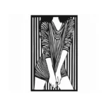 Metall Wanddekoration Bild einer Frau