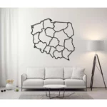 Geometrische Metallkarte von Polen