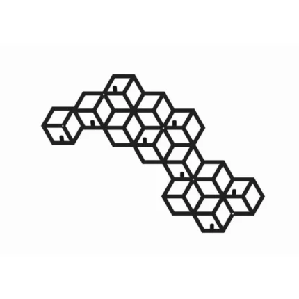 sechseckiger Wandhalter aus Metall