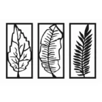 Wandbild mit Blättern als Dekor