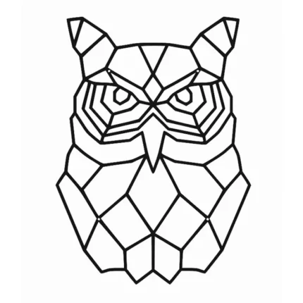 Geometrische Eule Wanddekoration aus Metall