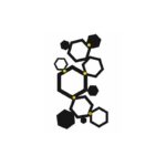 Kleiderbügel Sechseck mit goldenen Griffen