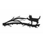 Flurbügel Katze auf einem Ast