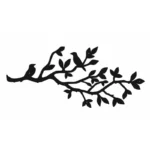 Wandkleiderbügel Vögel auf einem Ast