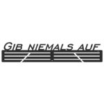 Medaillenhalter Gib niemals auf