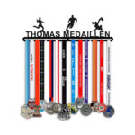 Medaillenhalter aus Metall - Fußball mit Ihrem eigenen Text