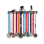 Medaillenhalter Schwimmen Radfahren Laufen TRIATHLON Frau