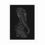 Metallwanddekoration 3d Frauen