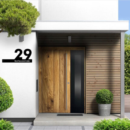 Eine moderne Hausnummer für ein modernes Haus