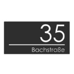 Lasergeschnittene Hausnummer aus Edelstahl