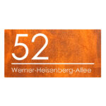 Hausnummer Cortenstahl
