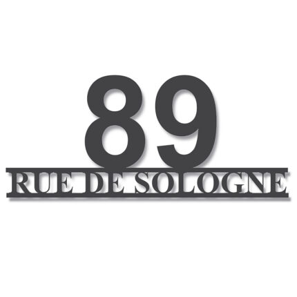 modernes Hausnummernschild