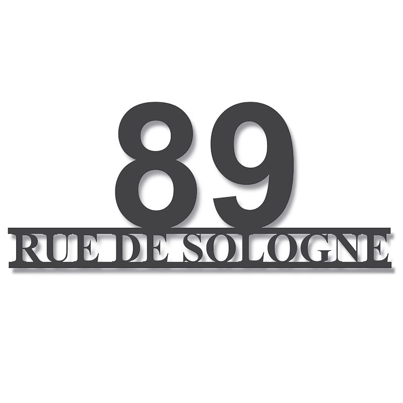 modernes Hausnummernschild