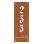 Hausnummern aus Cortenstahl