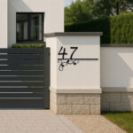 individuelles-Hausschild-mit-Blaettern