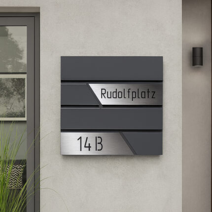 Edelstahl Briefkasten mit eigener Adresse