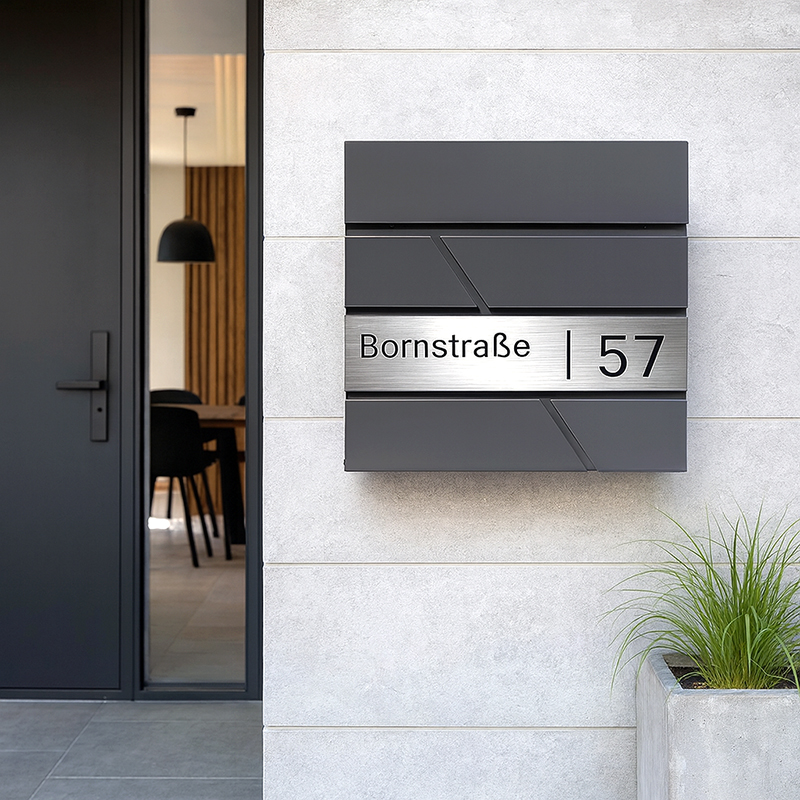 Personalisierter Briefkasten mit individueller Adresse